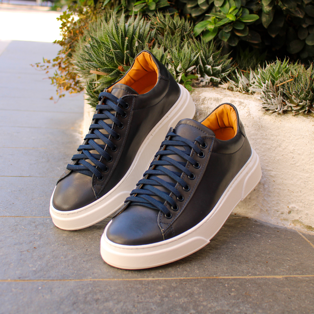 Sneakers Londra de Piel Azul