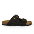 Sandalias Positano de Piel Auténtica Color Marrón Oscuro