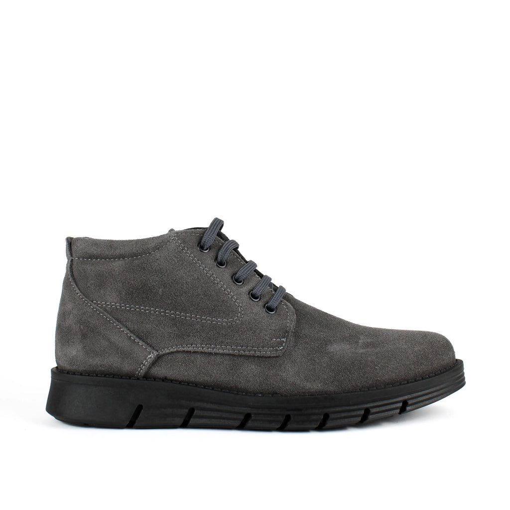 Botines Cesare de Ante Color Gris