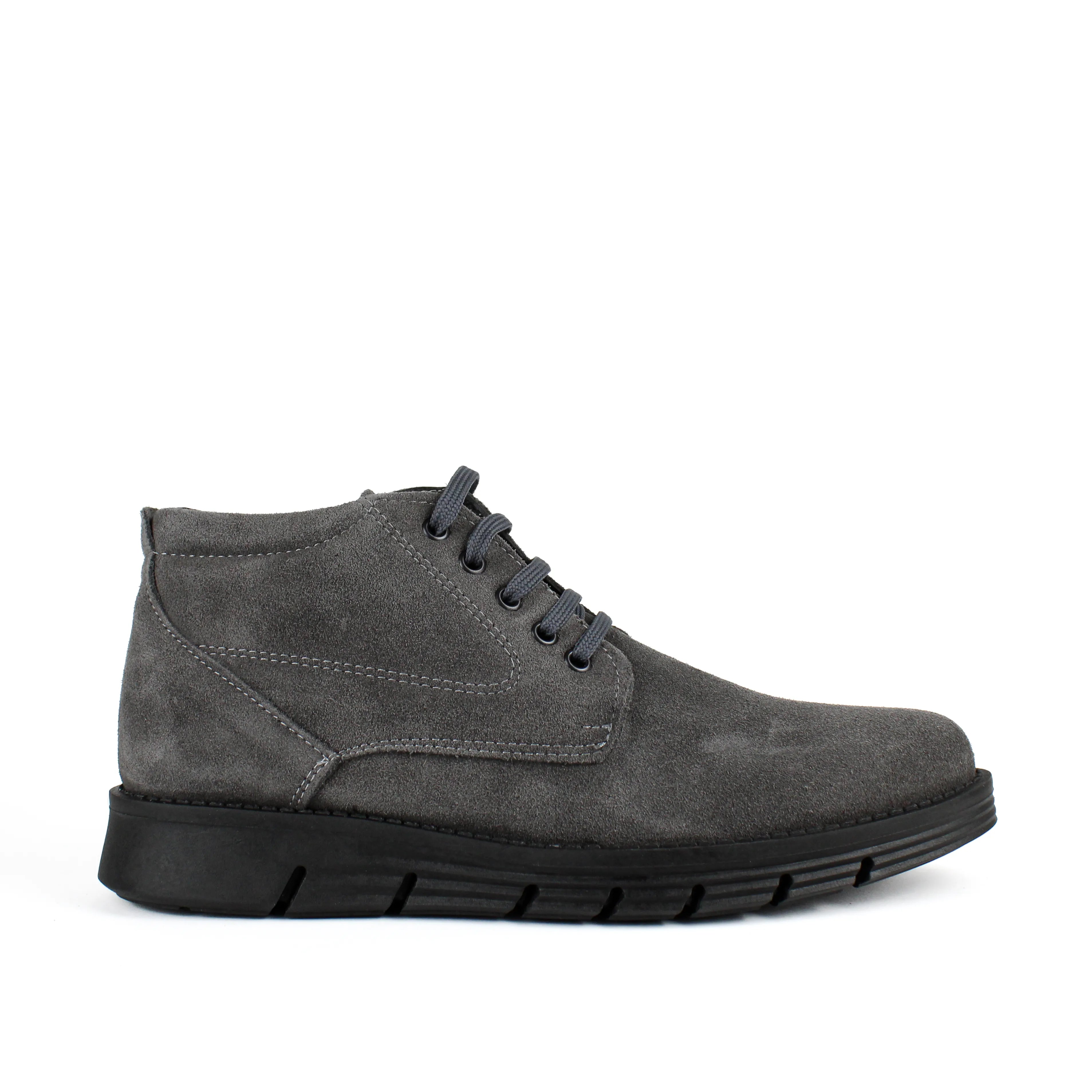 Botines Cesare de Ante Color Gris