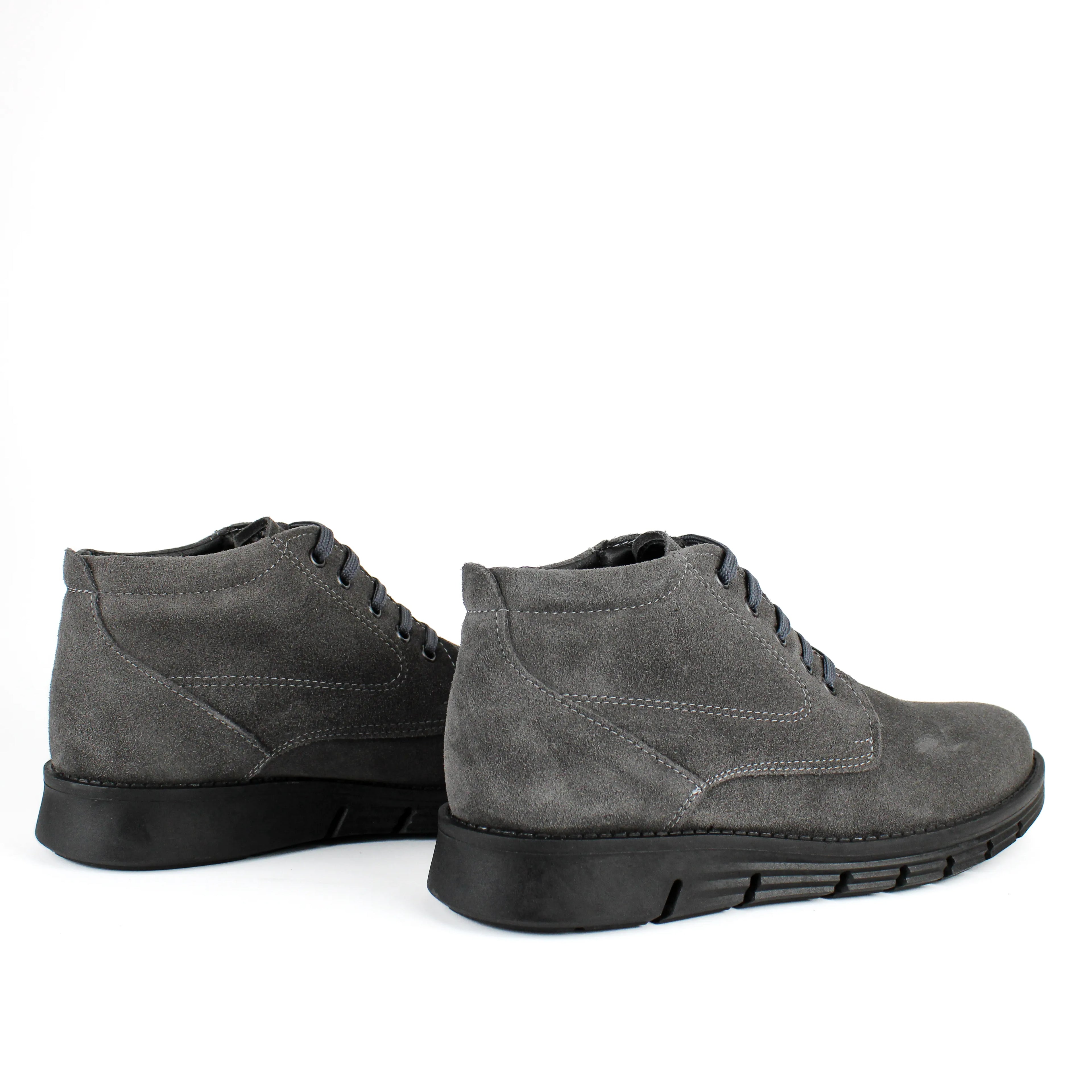 Botines Cesare de Ante Color Gris